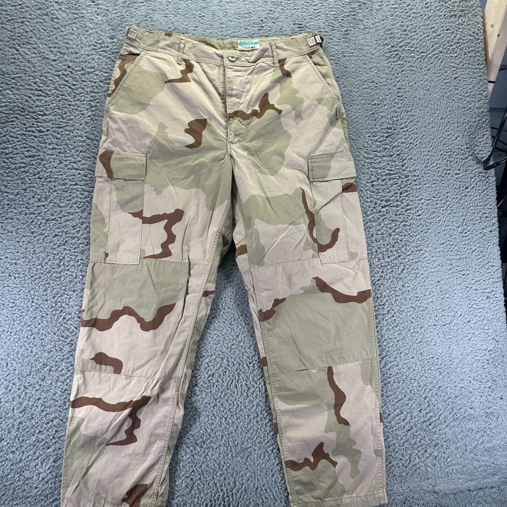 USMC Pant Men L(35x32) Green Camo Cargo Buzz Off Desert Insect Repellent Uniform